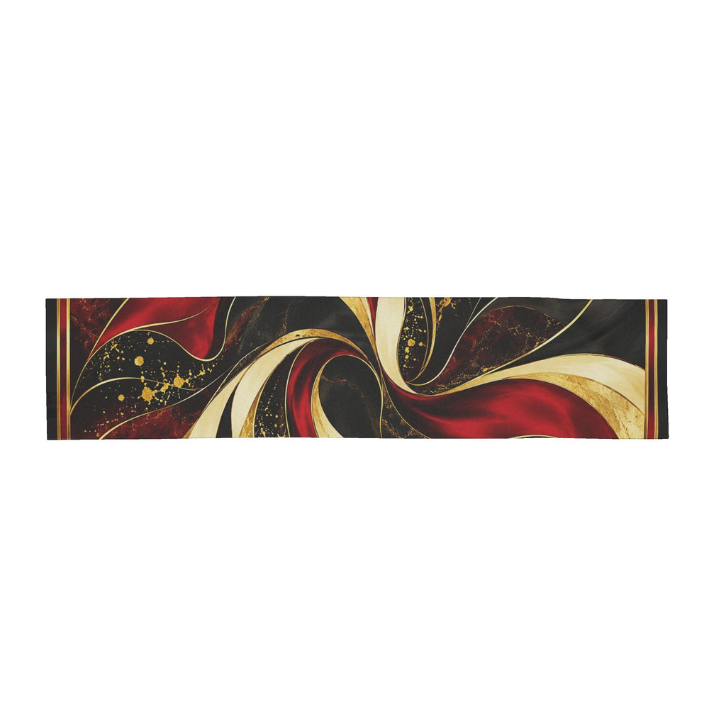 Crimson Royale Silk Scarf | 100% Silk Red and Black Scarf