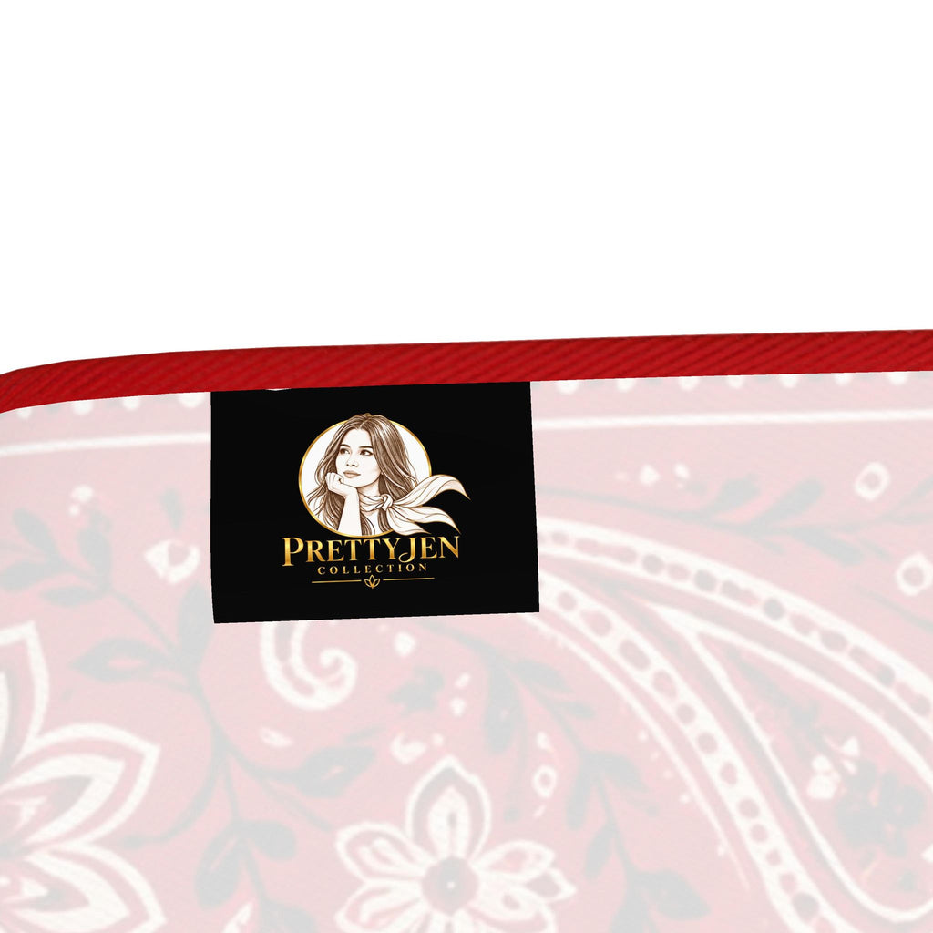 Scarlet Paisley Silk Bandana | 100% Silk Paisley Bandana