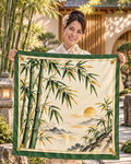 Bamboo Serenity Silk Scarf | 100% Silk Bamboo Scarf