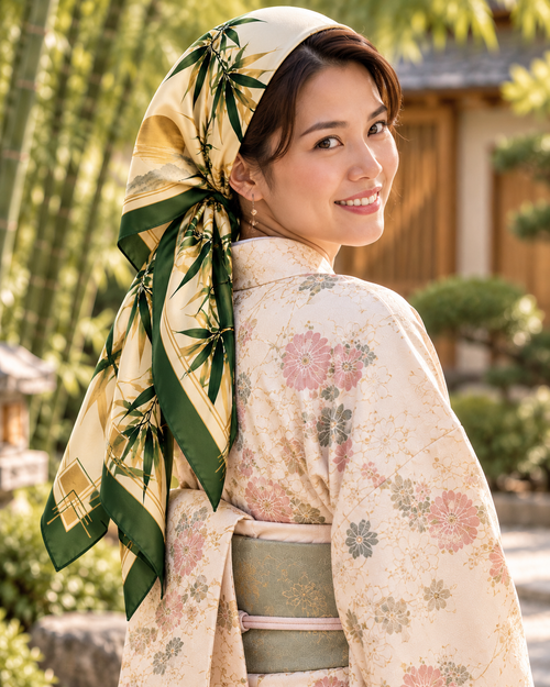 Bamboo Serenity Silk Scarf | 100% Silk Bamboo Scarf