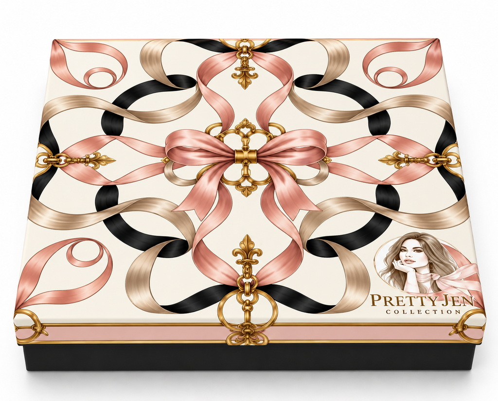 Ornate Ribbon Silk Bandana (57 x 57)