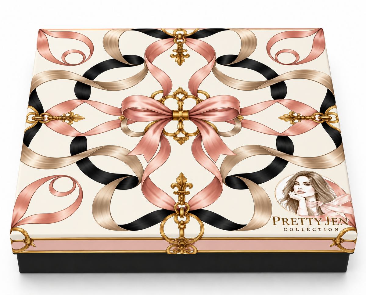 Ornate Ribbon Silk Bandana (57 x 57)