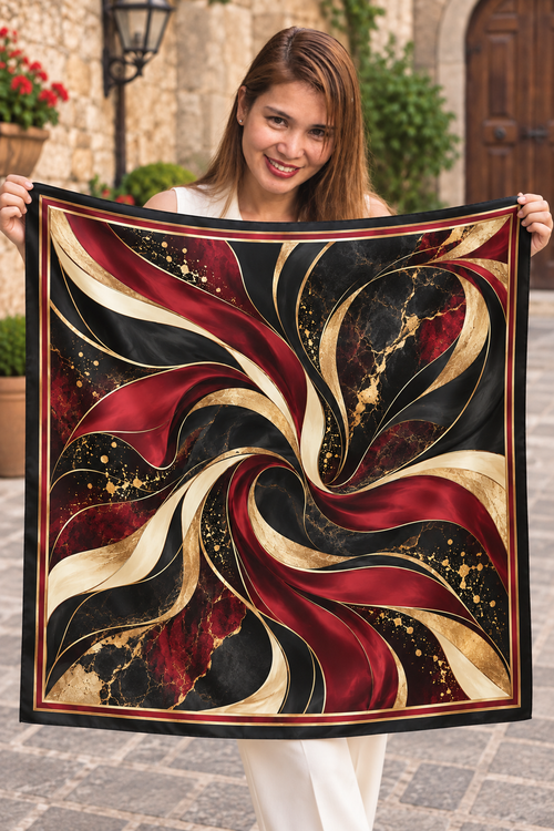 Crimson Royale Mulberry Silk Scarf