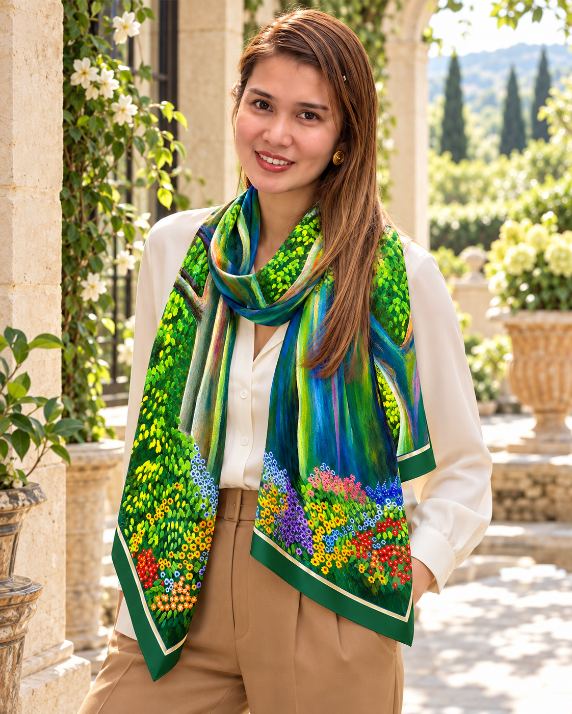 Enchanted Forest Silk Scarf | Celeste Ferreras | Artist's Corner Limited Edition