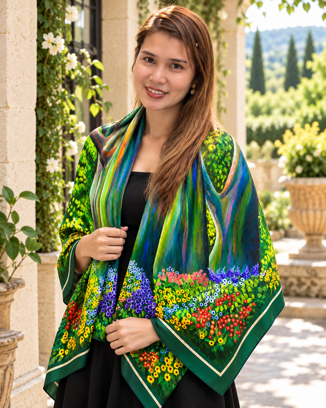 Enchanted Forest Silk Scarf | Celeste Ferreras | Artist's Corner Limited Edition