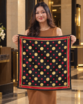 Gilded Dots Silk Bandana | 100% Silk Polka Dot Bandana
