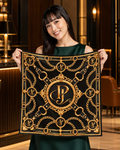 Gilded Signature Silk Bandana | 100% Silk Monogram Bandana