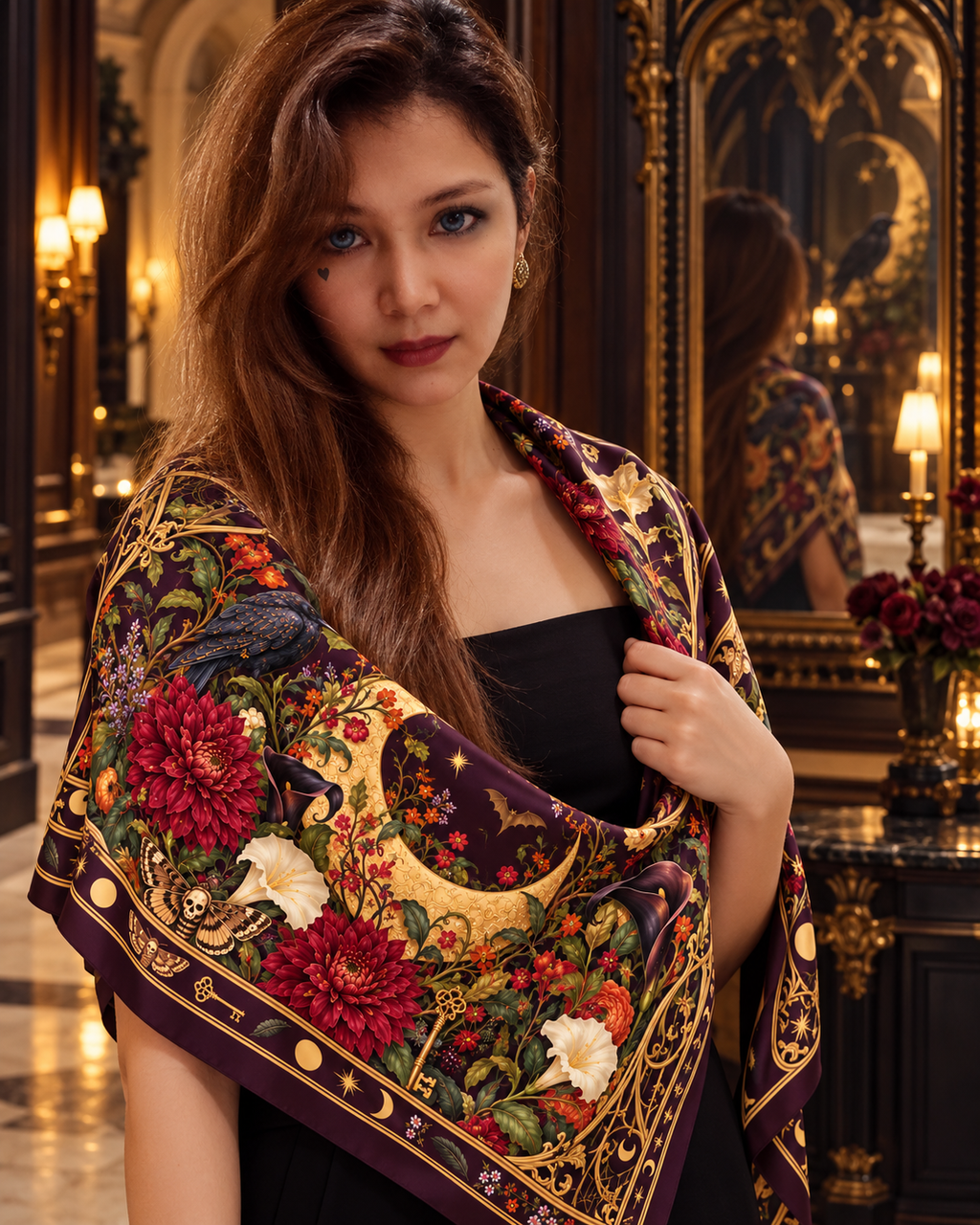 Midnight Enchantment Silk Scarf — Limited Edition Halloween Collection
