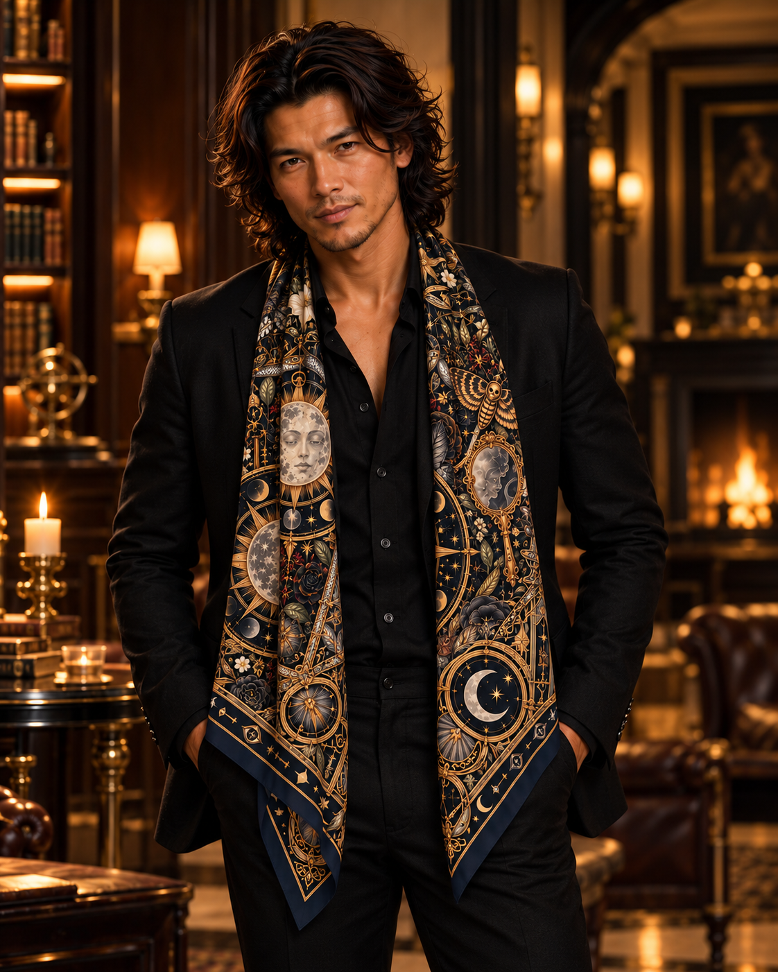 The Midnight Séance Silk Scarf — Limited Edition Halloween Collection