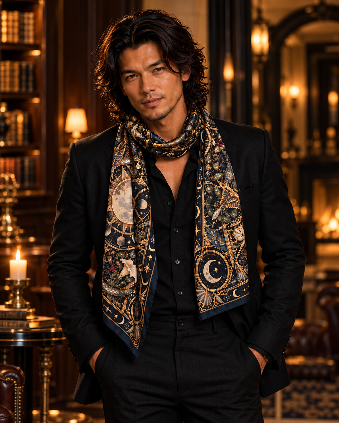 The Midnight Séance Silk Scarf — Limited Edition Halloween Collection