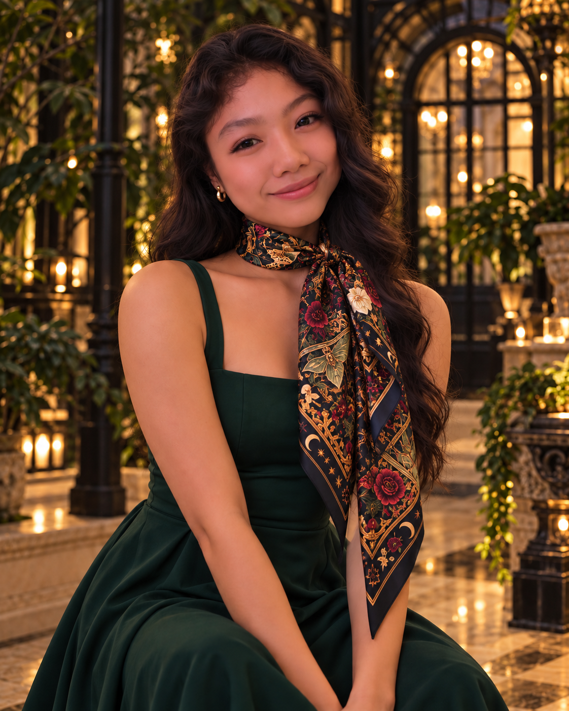 Moonlight Menagerie Silk Scarf — Limited Edition Halloween Collection