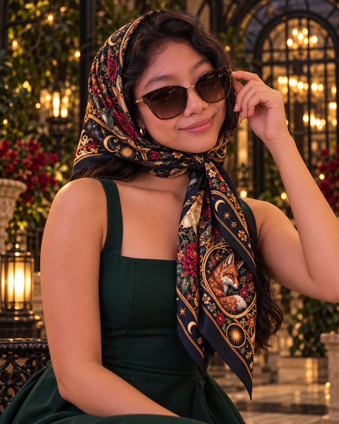 Moonlight Menagerie Silk Scarf — Limited Edition Halloween Collection