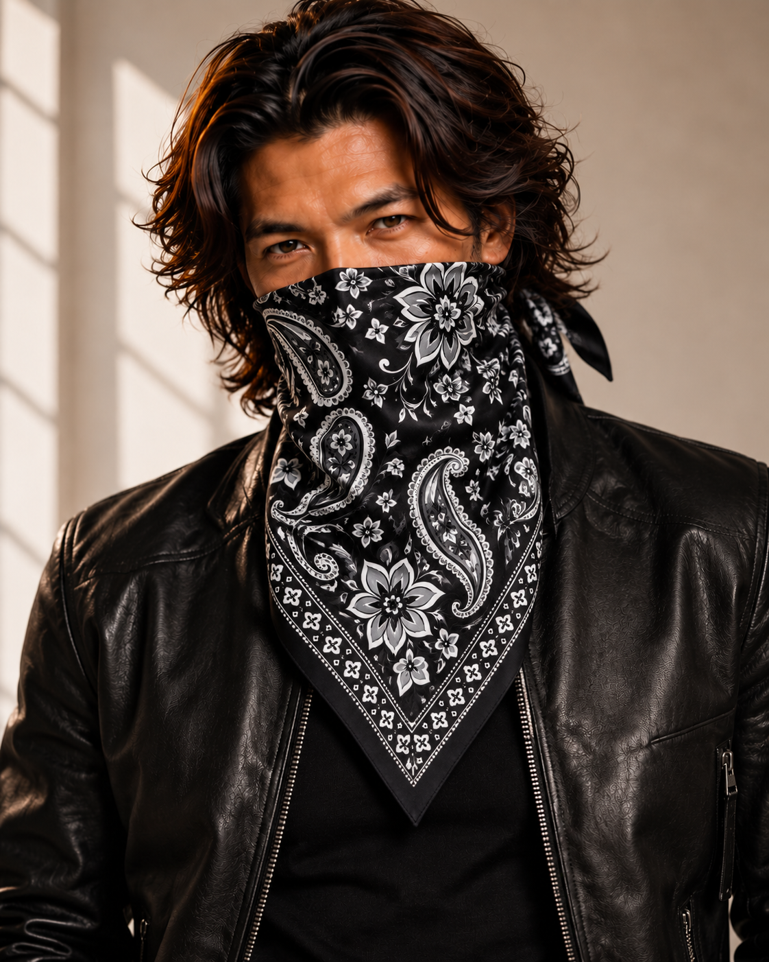 The Big Black Bandana - 100% Silk Bandana